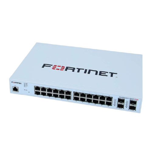 FortiSwitch-224E - L2/L3 Switch - 24x GE RJ45 ports, 4x GE SFP Slots. FortiGate